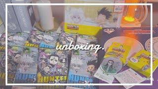 〔開封動画〕HUNTER×HUNTERグッズ開封⌇ウエハースvol6，アベイルコラボ，ジャンプ受注グッズ，一番くじなど~🎶🤍