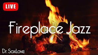 Fireplace Jazz ❤️ Mellow Smooth Jazz Saxophone for Chilling out with a Fireplace