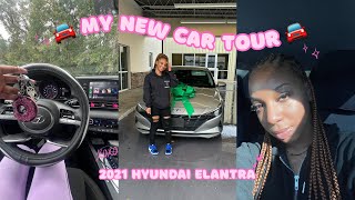 MY NEW CAR TOUR | MINI DECOR | TINT WINDOWS | 2021 Hyundai Elantra 😍