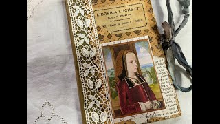 Junk Journal how to make an ephemera holder/storage folder with an altered book part 1