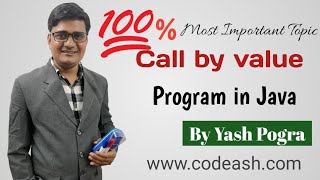 Call by value program in java | call by value | call by value example | call by value program