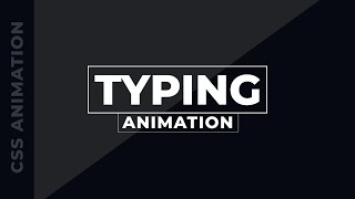 Text Typing CSS Animation | Quick CSS Tips