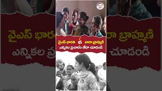 Difference Between YS Bharathi Reddy And Nara Brahmani | #apelections2024 | #yuvagalam | #shorts