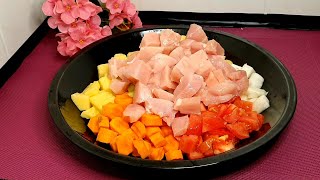 صينية صدور الدجاج مع الخضار بالفرن #chicken with vegetables