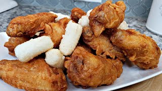 Street Food Recipe | Korean Fried Chicken | Delicious Crispy Chicken and Rice Cakes