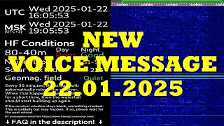 UVB-76 NEW VOICE MESSAGE 22.01.2025 16:05 UTC