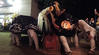 山形県長井市 黒獅子 五十川・蘊安神社(5)秋の例祭、獅子入御