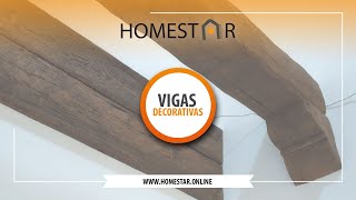 Vigas Decorativas Imitación Madera Real, Tableros e Soportes. Ligero y Fácil de aplicar Diy