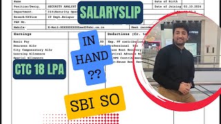 SBI SO IT Salary Slip January 2025 | Freshers’ Latest Salary Revealed! | CTC 18 LPA