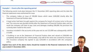 CIMA F1 IAS 10 Events after the reporting period