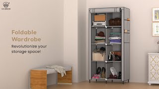 2-Door, 8-Racks | MY ARMOR Foldable Wardrobe |  Installation Tutorial