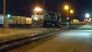 NS LOCAL P-74 SD40-2 3305 GETTING HER  FUEL TANK FILLED AT GREENVILLE YARDS/ ⛽ STATION!(3)