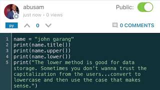 Python: Title Method, Change Case