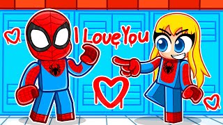 SPIDER GIRL BULLY has a CRUSH on SPIDERMAN in Roblox!