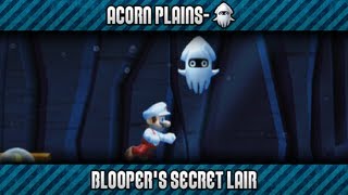 New Super Mario Bros. U 100% - Acorn Plains-Blooper: Blooper's Secret Lair