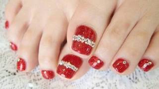 Christmas toe nail art designs