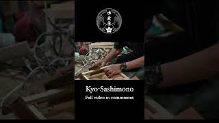 Japanese craftsman shows his skills to shave a piece of wood to make a wood joinery #shorts