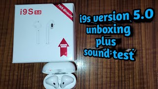 i9s tws version 5.0 airpods unboxing review plus sound test