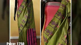 Banglori Handloom Raw Silk Sarees