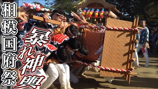 相模国府祭 三之宮比々多神社の暴れ神輿 担ぎ手の皆様ご無事でしょうか？ 神揃山 馬場公園 平成二十九年神奈川県大磯町国府本郷