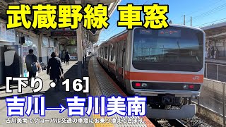 武蔵野線 車窓［下り・16］吉川→吉川美南