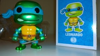 Funko POP! Metallic Exclusive Leonardo TMNT Unboxing and Look