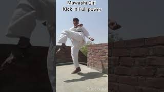 Mawashi Giri kick in full power karate basic kick anyone do By PMC PANTHER Motivation CLUB