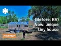 Builder transforms old RV into unique tiny home