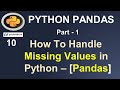 Python Pandas Tutorial: How to handle missing values in Pandas - Part -1 #10
