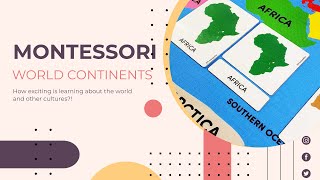 Continents of the world Montessori | Montessori Cultural & Science Continent Map