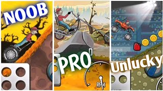 NOOB vs PRO vs UNLUCKY - The Extreme Fun | Hill Climb Racing - 1 | Funny Video | MRstark GAMING