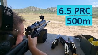 Shooting Sauer 100 Pantera 6.5 PRC Hornady 143gr ELD-X at 500m steel using Burris Eliminator 3 Scope