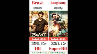 #shortsvideo beast vs bang bang movie box office collection comparison video