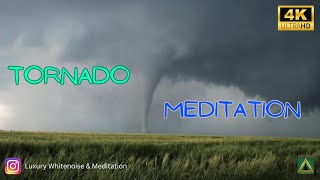 Tornado Meditation 📿| Tornado 🌪️crossing field in the distance accompanied by calming music 🎵