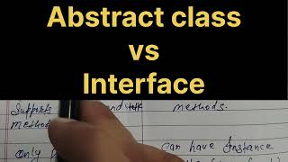 Abstract Class vs Interface in Java | #java #education #coding #interfaces #abstractclass #code