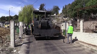 ფერიაში ასფალტობეტონის საფარის მოწყობის სამუშაოები მიმდინარეობს