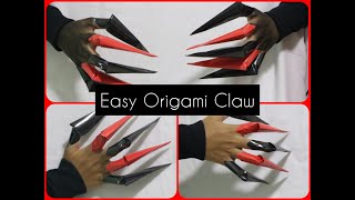 Halloween craft origami claw  how to make paper claws \ wolverine origami claws \ paper fingers