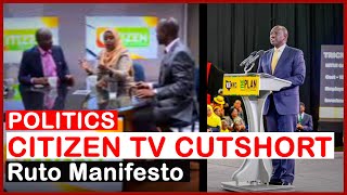Why Citizen Tv Cut Short DP Ruto's Speech During Manifesto Launch At Kasarani Stadium | news 54