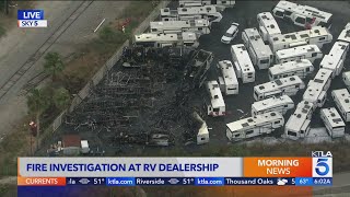 14 RVs burned in fire at popular Southern California dealership
