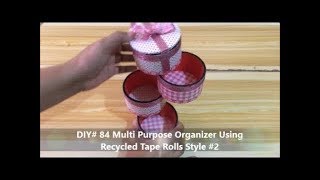 DIY Multi-Purpose Organizer Using Recycled Tape Rolls Style #2