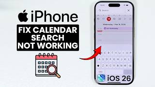 iOS 26 FIX Calendar Search Not Working on iPhone