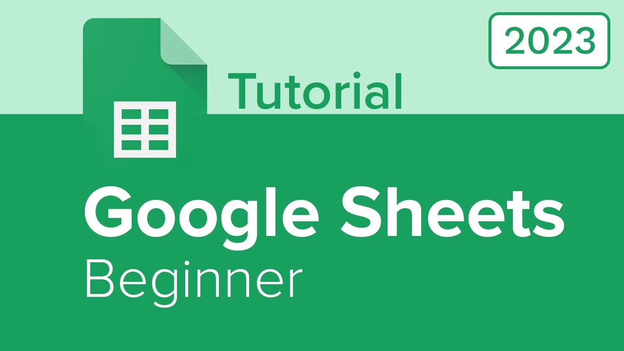 Google Sheets Beginner Tutorial - YouTube