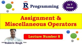 R Programming : Part 8 : Assignment and Miscellaneous Operators in R Language
