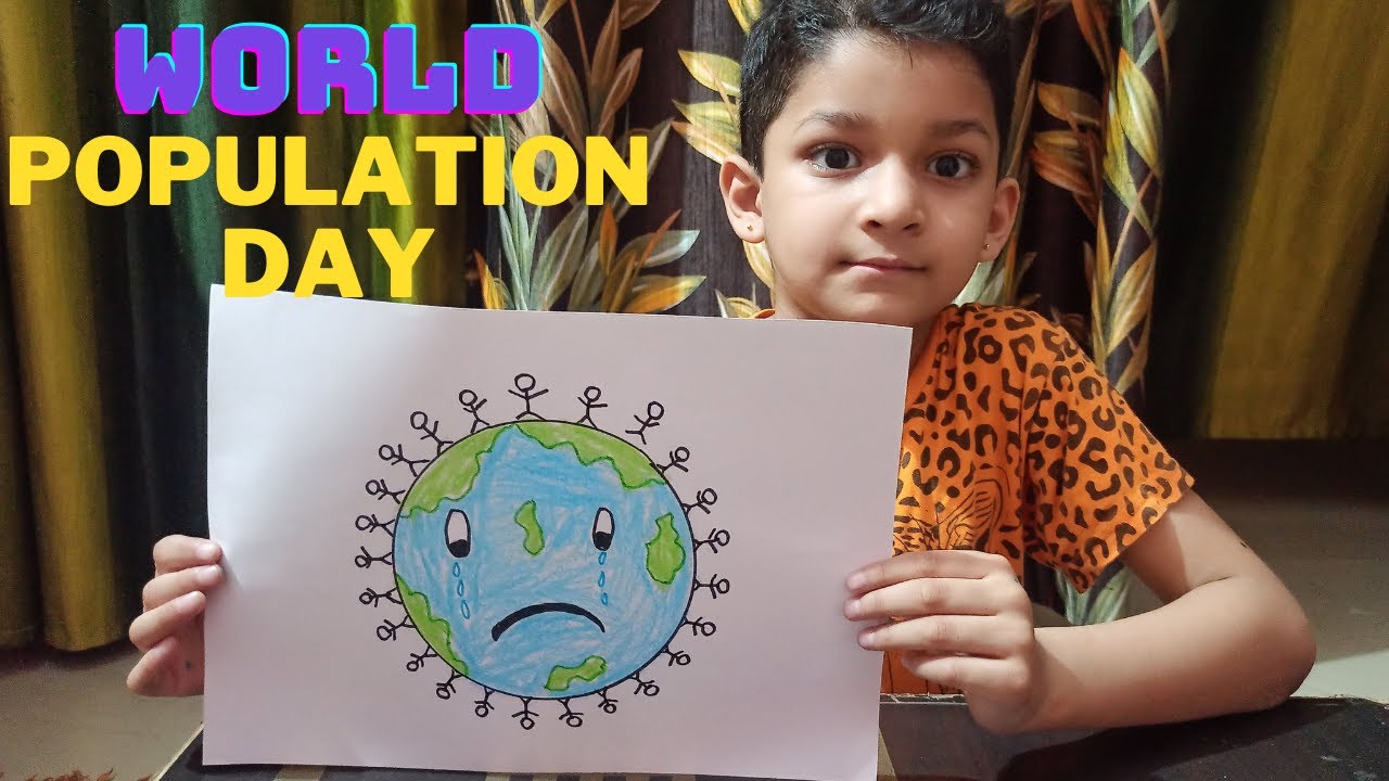 World Population Day Drawing || Poster Of World Population Day || How ...