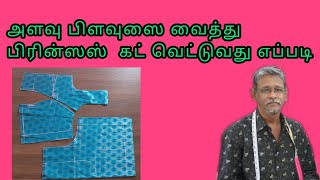 அளவு பிளவுஸை வைத்து பிரின்ஸஸ்  கட் வெட்டுவது எப்படி |the Pattern