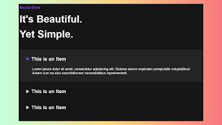 Beautiful Accordion Using HTML, CSS, & JavaScript [EASY]