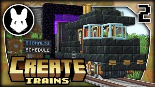 Create: Train Schedules, Displays, \u0026 Signals! Part 2 of 2 Bit-By-Bit Minecraft mod