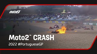 Multiple rider crash brings out the red flag in Moto2™ | 2022 #PortugueseGP