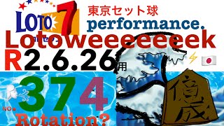 ロト7　（loto7）#374  東京　#セット球　2020.06.26　ＬＯＴＯ7 Case C