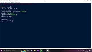 How to Draw the Letter "D" with Python Turtle.🐢🐢🐢